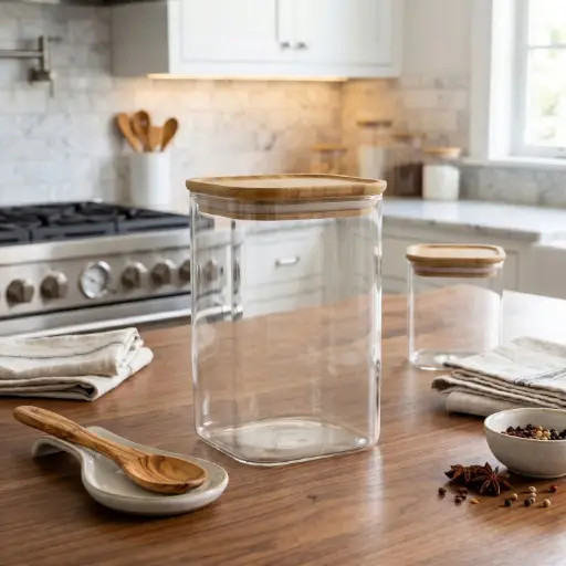 [YG210-83] 360 HOME GLASS JAR WITH COVER