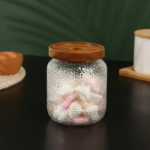 [YG210-93] 360 HOME GLASS JAR WITH COVER