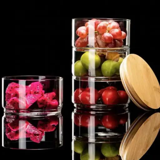 [YG210-97] 360 HOME GLASS BOWL WITH COVER 4LAYERS
