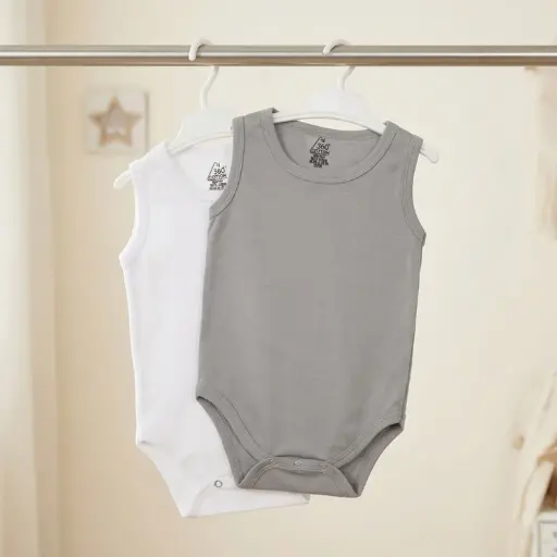 [EG-BNWG-18M] 360 COTTON BODY BABY NO SLEEVE 100% COTTON 18M