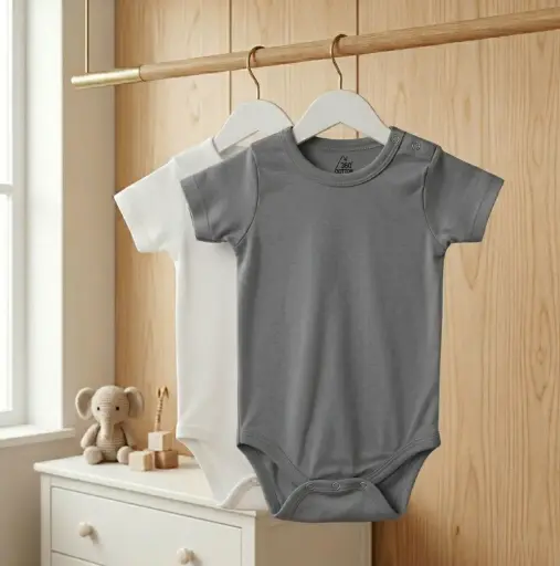 [EG-BSWG-18M] 360 COTTON BODY BABY SHORT SLEEVE 100% COTTON  18M
