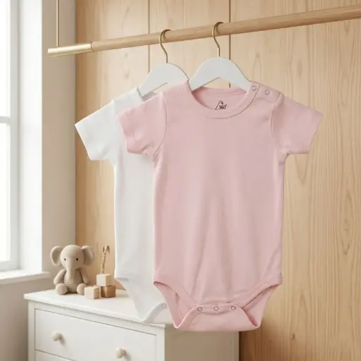 [EG-BSWP-12M] 360 COTTON BODY BABY SHORT SLEEVE 100% COTTON 12M