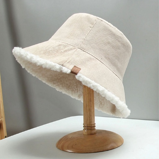 [MT-WHAT27] 360 COTTON BUCKET HAT WOMAN FLEECE LINING