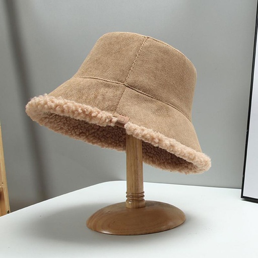 [MT-WHAT29] 360 COTTON BUCKET HAT WOMAN FLEECE LINING