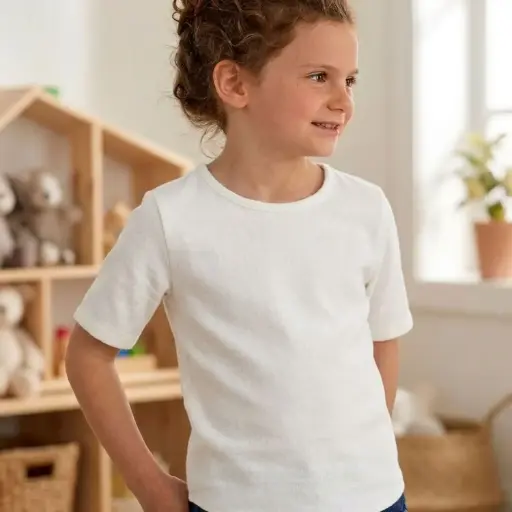 [EG-GFRN-4] 360 COTTON FLANELLE ROUND NECK 4Y GIRL