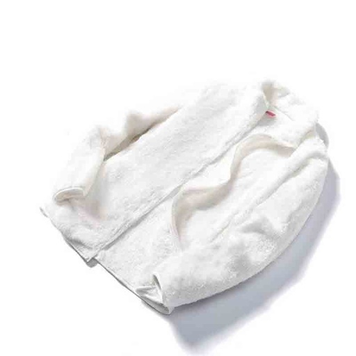 [JAKLL-W] 360 COTTON LADIES JACKET FLEECE WHITE