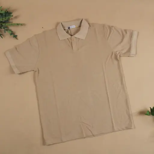[EG-POL6-L] 360 COTTON MEN POLO BEIGE LARGE