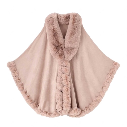 [WTRPAN-39] 360 COTTON PONCHO SOFT PLUSH DUSTY PINK