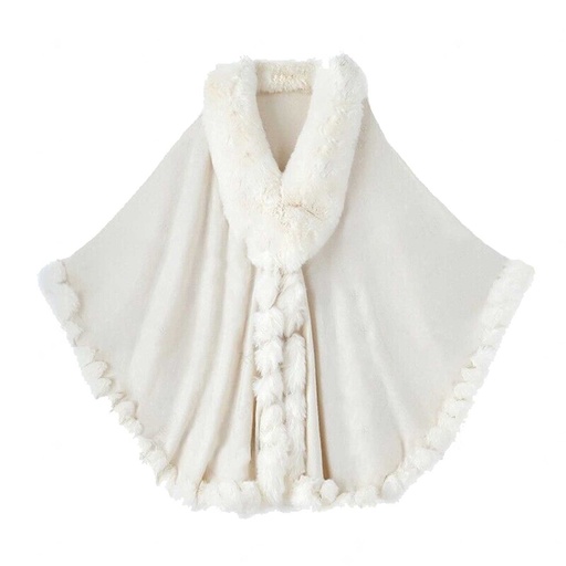 [WTRPAN-40] 360 COTTON PONCHO SOFT PLUSH OFF-WHITE