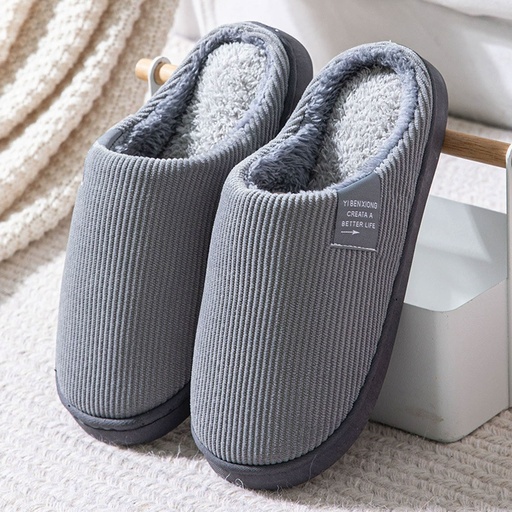 [WS18-4445] 360 COTTON SLIPPERS 44-45 GREY