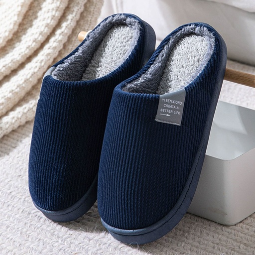 [WS19-4445] 360 COTTON SLIPPERS 44-45 NAVY BLUE