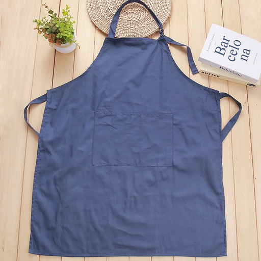 [APRON2] 360 HOME APRON NAVY BLUE PLAIN
