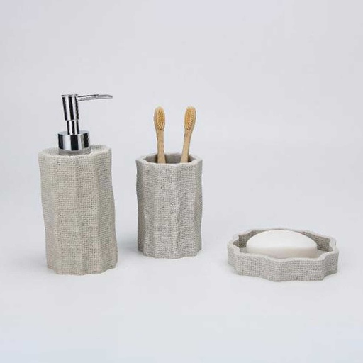 [SDS21] 360 HOME BOTTLE+CUP+SOAP DISH GREY WAVY