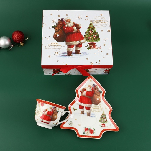 [CH25-PP40] 360 HOME CHRISTMAS 1CUP+1SAUCER  220CC
