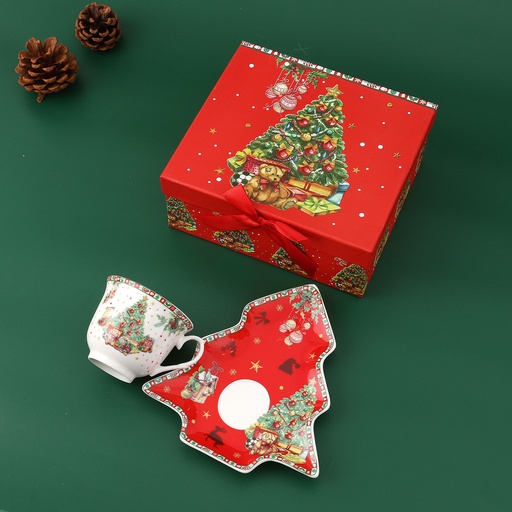 [CH25-PP41] 360 HOME CHRISTMAS 1CUP+1SAUCER  220CC