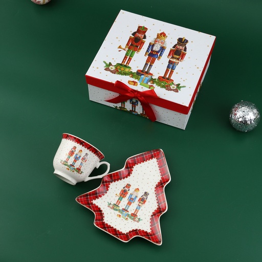 [CH25-PP54] 360 HOME CHRISTMAS 1CUP+1SAUCER  220CC