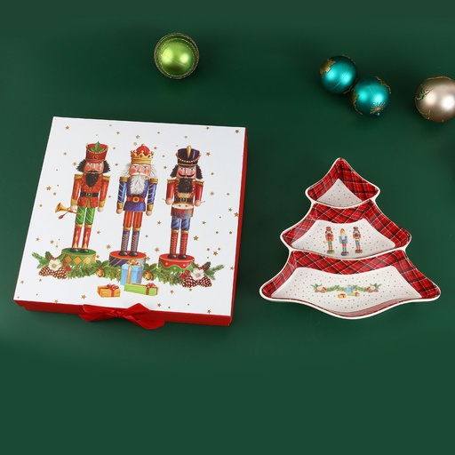 [CH25-PP39] 360 HOME CHRISTMAS PLATE 24CM*24CM*4.2CM SQUARE