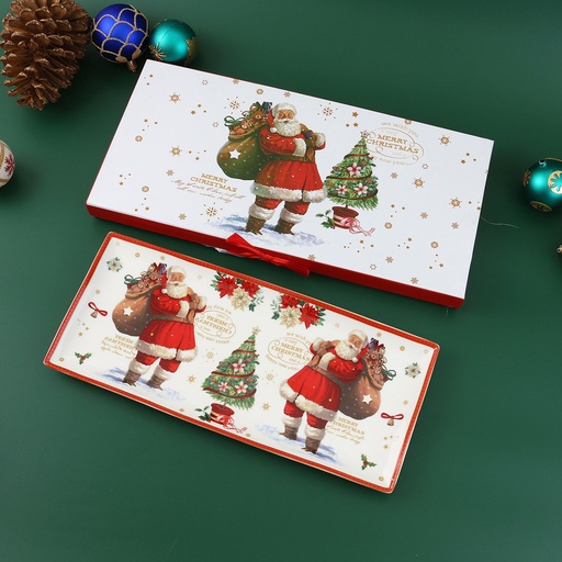 [CH25-PP31] 360 HOME CHRISTMAS PLATE 36.5CM*16.2CM RECTANGLE