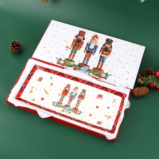 [CH25-PP34] 360 HOME CHRISTMAS PLATE 36.5CM*16.2CM RECTANGLE