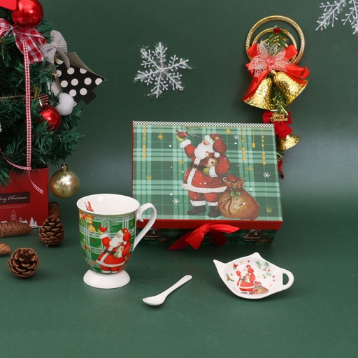 [CH25-PP43] 360 HOME CHRSTMAS MUG+TEA BAG+SPOON