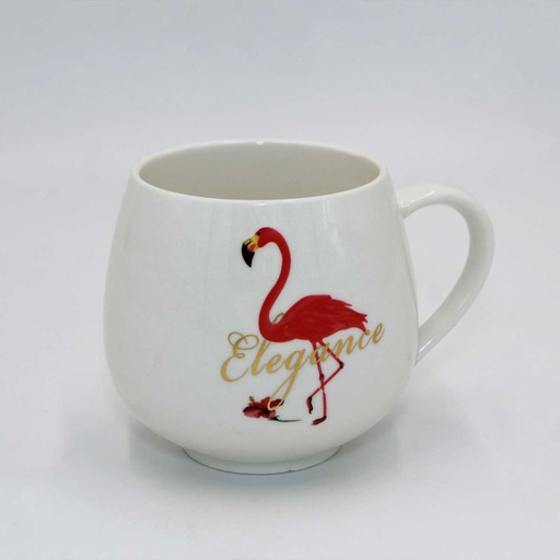 [EVMUG34] 360 HOME MUG CERAMIC PINK FLAMINGO DESIGN"ELEGANT"