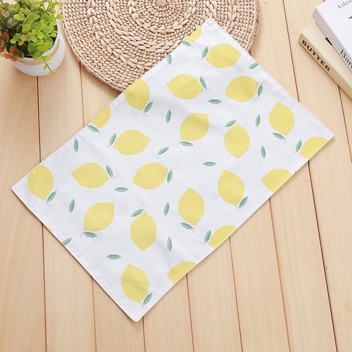 [KITTW1] 360 HOME PLACE MAT LEMON &GREEN LEAVES PATTERN