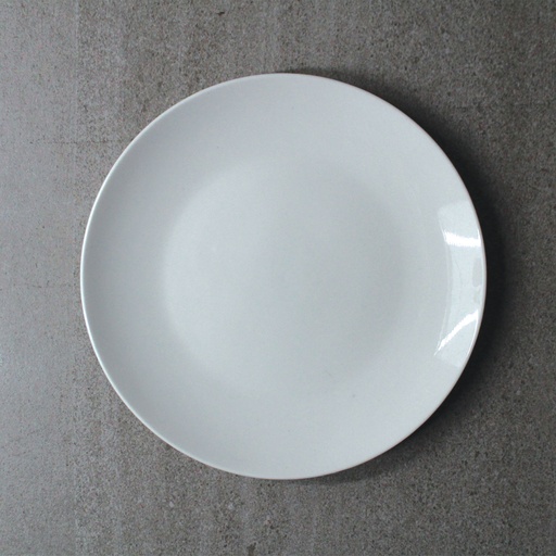 [CERPL1] 360 HOME PLATE CERAMIC SOLID WHITE 10"-12" ROUND