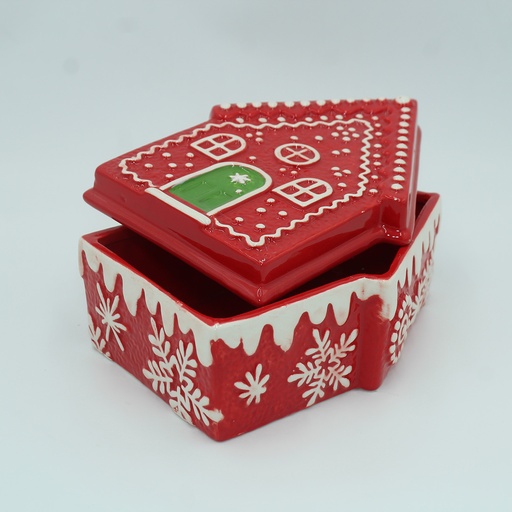 [C25DC22] 360 HOME PLATE CHRISTMAS CERAMIC 21*15*9 CM