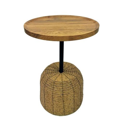 [INDBOH34] 360 HOME TABLE INDOOR 40*40*56 RATAN & WOOD