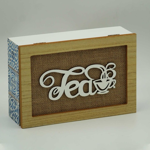 [MT-TEAB10] 360 HOME TEA BOX BLUE PRINTED+LID 24*16*7CM