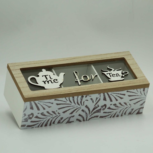 [MT-TEAB25] 360 HOME TEA BOX CARVED GLASS 24*9.8*7CM