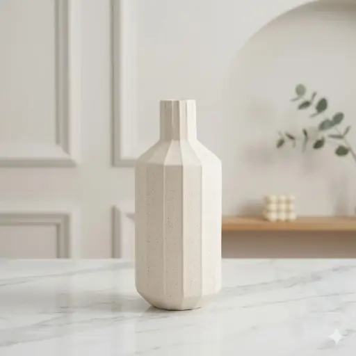 [VASE42-63] 360 HOME VASE CERAMIC CREAM MATT H24 WD11 D4
