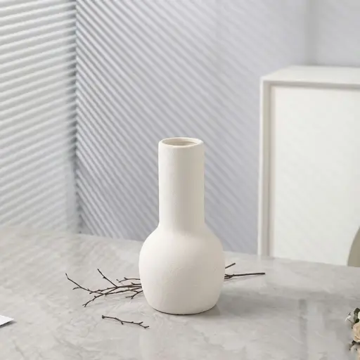 [VASE42-79] 360 HOME VASE CERAMIC WHITE MATT 10*10*19