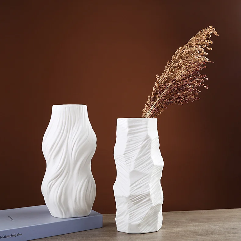 [VASE42-72] 360 HOME VASE CERAMIC WHITE MATT 12*11*20