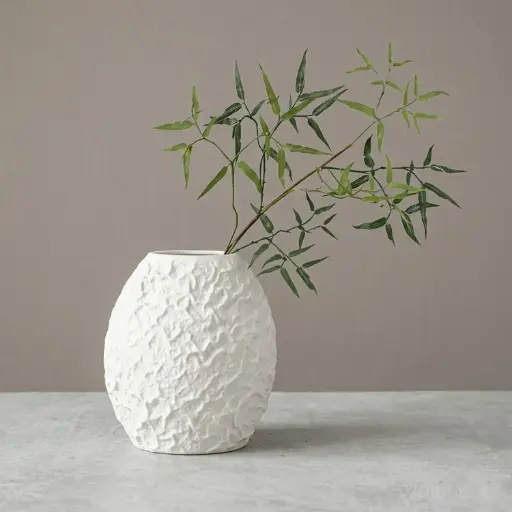 [VASE42-73] 360 HOME VASE CERAMIC WHITE MATT 20*11*20