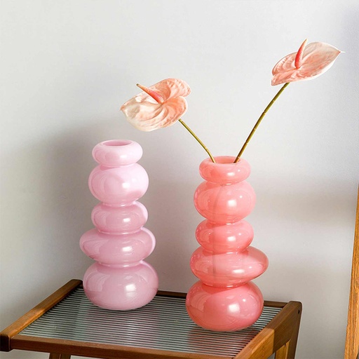 [VASE42-125] 360 HOME VASE GLASS COLORED 13*30CM