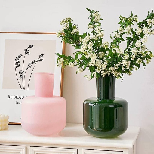 [VASE42-124] 360 HOME VASE GLASS COLORED 15*24.5CM SHORT