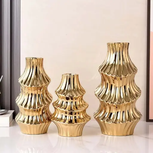 [VASE42-42] 360 HOME VASE POLYRESINE  H30.5 WD17  D6.5