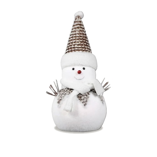 [RS1D1637] 360 HOME CHRISTMAS DECORATION H:57CM SNOWMAN WHITE STANDING WITH GREY HAT