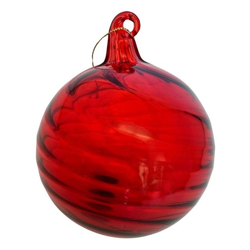 [BOGLA1] 360 HOME CHRISTMAS DECORATION 10*10*10CM ORNAMENT RED HANGING THICK GLASS