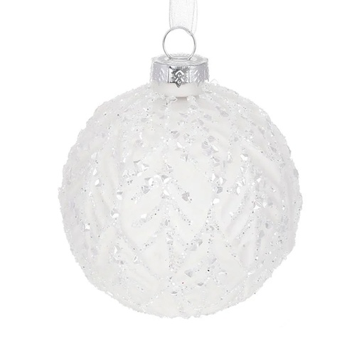 [BOGLA14] 360 HOME CHRISTMAS DECORATION 8*8*8CM ORNAMENT WHITE HANGING