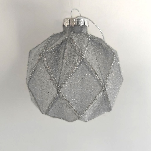 [BOGLA10] 360 HOME CHRISTMAS DECORATION 8*8*8CM ORNAMENT GREY HANGING