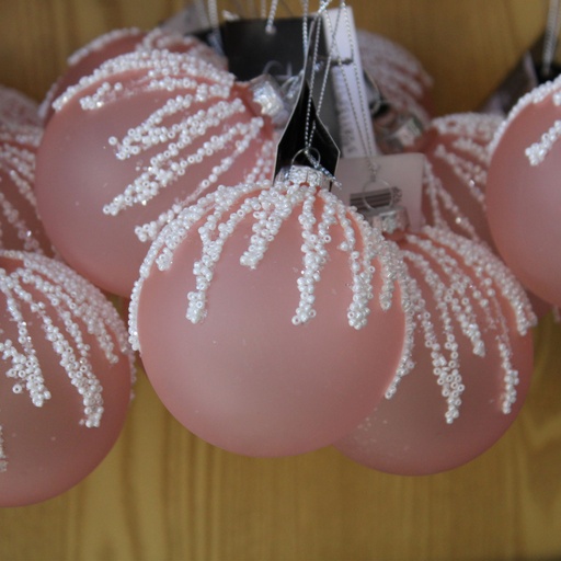 [BOGLA21] 360 HOME CHRISTMAS DECORATION 8*8*8CM ORNAMENT PINK HANGING