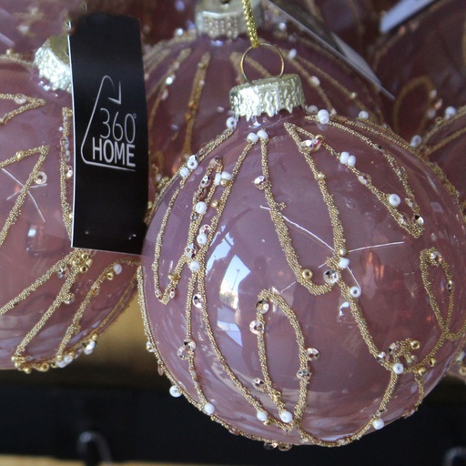 [BOGLA22] 360 HOME CHRISTMAS DECORATION 8*8*8CM ORNAMENT PLUM HANGING