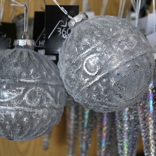 [BOGLA11] 360 HOME CHRISTMAS DECORATION 10*10*10CM ORNAMENT GREY HANGING