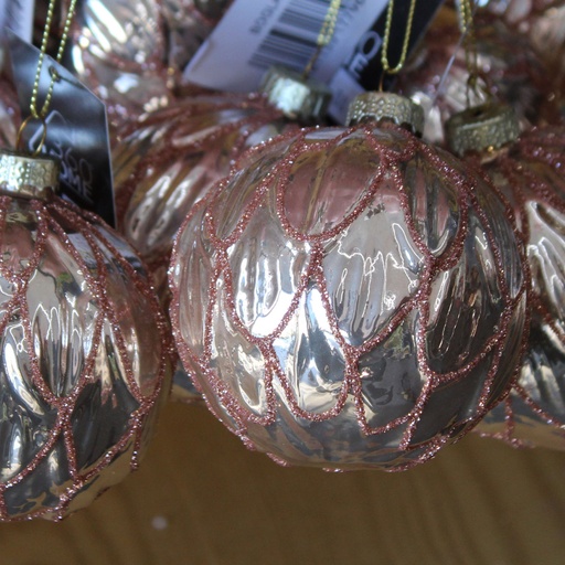 [BOGLA25] 360 HOME CHRISTMAS DECORATION 8*8*8CM ORNAMENT PINK HANGING