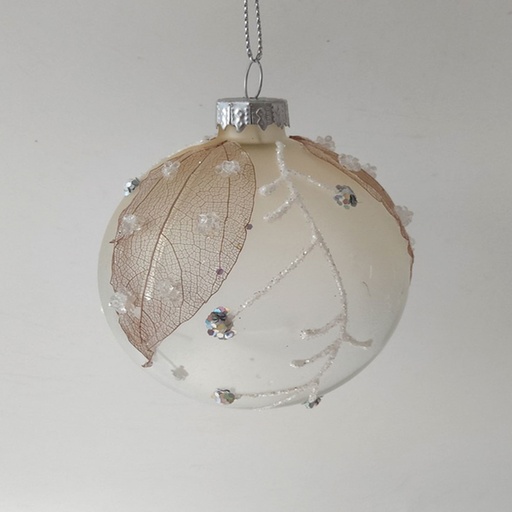 [BOGLA27] 360 HOME CHRISTMAS DECORATION 8*8*8CM  ORNAMENT LIGHT BROWN HANGING