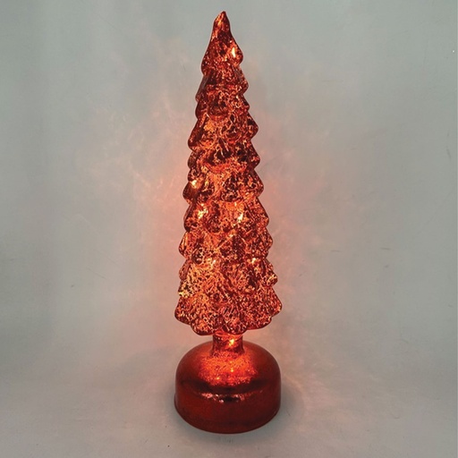 [TRELIG1] 360 HOME CHRISTMAS DECORATION 9*9*27.5CM red  tree with LED light  AA*3,battery is not include