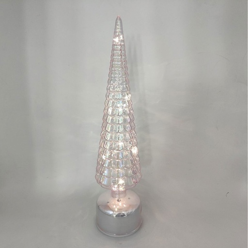 [TRELIG4] 360 HOME CHRISTMAS DECORATION 10*10*39CM pink  tree with LED light  AAx3pcs(not including battery),with moving function