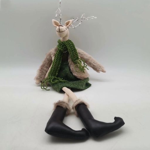 [CHBLOOM15] 360 HOME CHRISTMAS DECORATION 15*13*79CM ORNAMENT SITTING DEER (GIRL )